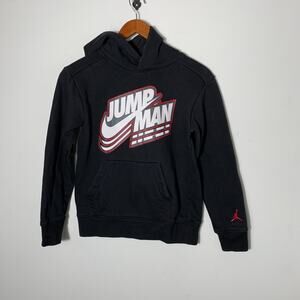 Boys Nike Jump Man Hoodie Black Size M 10/12 EUC!